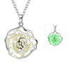 Image of Glow in the dark romantic rose necklace - Wish Niche Collection